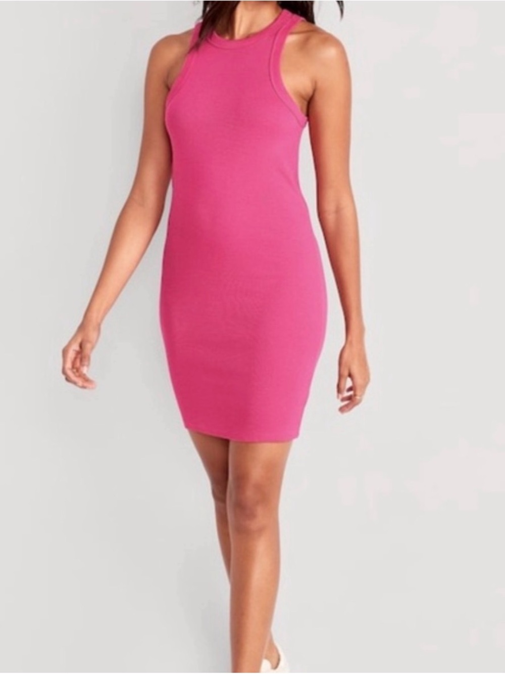Old Navy Hot Pink Sleeveless Bodycon Mini Dress